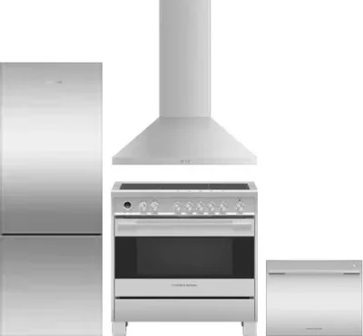 4 Piece Package Includes Refrigerator, Range, Hood And Dishwasher